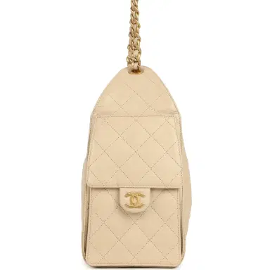 Chanel Pre-owned Chanel Small 25 Hobo Bag Beige Caviar Antique Gold Hardware | Thumbnail 3 Chanel Pre-owned Chanel Small 25 Hobo Bag Beige Caviar Antique Gold Hardware | Thumbnail 3