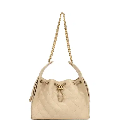 Chanel Pre-owned Chanel Small 25 Hobo Bag Beige Caviar Antique Gold Hardware | Thumbnail 6 Chanel Pre-owned Chanel Small 25 Hobo Bag Beige Caviar Antique Gold Hardware | Thumbnail 6