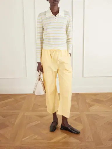 LESET Kyoto Cotton-poplin Low-rise Wide-leg Pants | Thumbnail 2 LESET Kyoto Cotton-poplin Low-rise Wide-leg Pants | Thumbnail 2