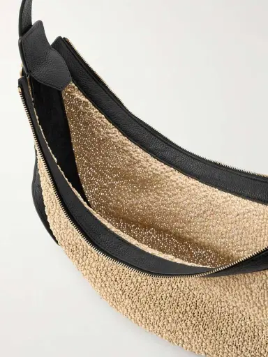 Khaite Augustina Small Leather-trimmed Raffia Shoulder Bag | Thumbnail 5 Khaite Augustina Small Leather-trimmed Raffia Shoulder Bag | Thumbnail 5