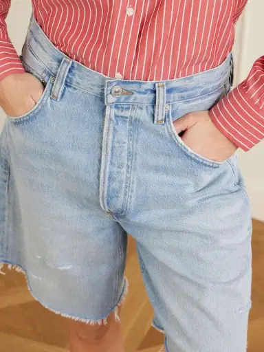Citizens of Humanity Ayla Frayed Denim Shorts | Thumbnail 5 Citizens of Humanity Ayla Frayed Denim Shorts | Thumbnail 5
