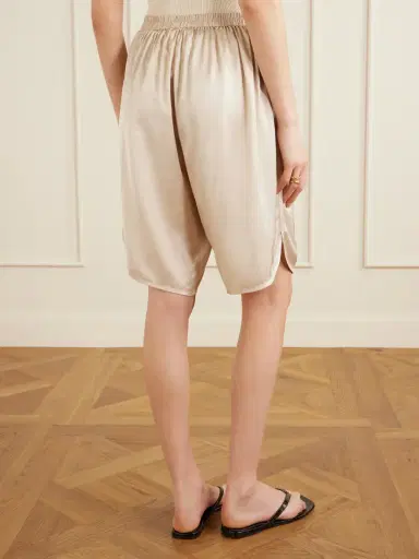 The Frankie Shop Leni Satin Knee-lenght Shorts | Thumbnail 4 The Frankie Shop Leni Satin Knee-lenght Shorts | Thumbnail 4