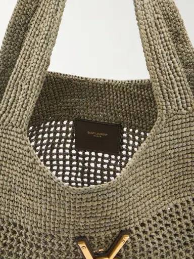 Saint Laurent Icare Maxi Leather-trimmed Raffia Tote | Thumbnail 6 Saint Laurent Icare Maxi Leather-trimmed Raffia Tote | Thumbnail 6