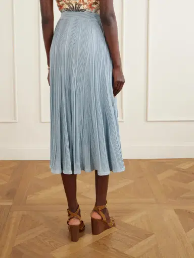 Zimmermann Aster Metallic Ribbed-knit Midi Skirt | Thumbnail 3 Zimmermann Aster Metallic Ribbed-knit Midi Skirt | Thumbnail 3