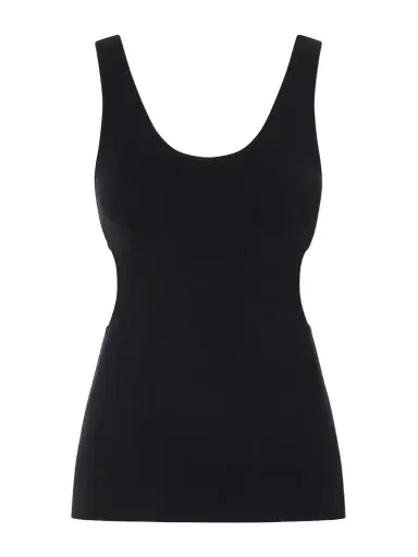 Auralee Cutout Ribbed-knit Jersey Tank | Thumbnail 1 Auralee Cutout Ribbed-knit Jersey Tank | Thumbnail 1