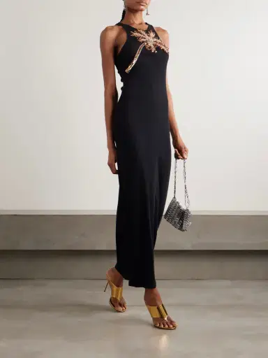 Rabanne Embellished Stretch-cotton Jersey Midi Dress | Thumbnail 2 Rabanne Embellished Stretch-cotton Jersey Midi Dress | Thumbnail 2