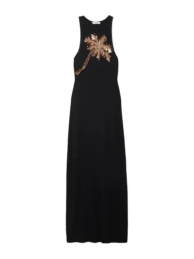 Rabanne Embellished Stretch-cotton Jersey Midi Dress | Thumbnail 1 Rabanne Embellished Stretch-cotton Jersey Midi Dress | Thumbnail 1