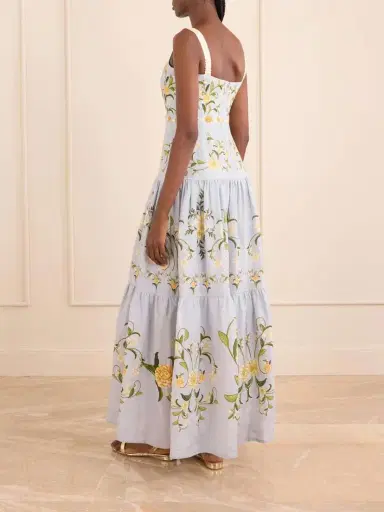 Agua by Agua Bendita Cinefila Floral-printed Linen Maxi Dress | Thumbnail 3 Agua by Agua Bendita Cinefila Floral-printed Linen Maxi Dress | Thumbnail 3