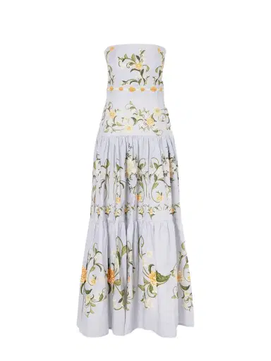 Agua by Agua Bendita Cinefila Floral-printed Linen Maxi Dress | Thumbnail 1 Agua by Agua Bendita Cinefila Floral-printed Linen Maxi Dress | Thumbnail 1