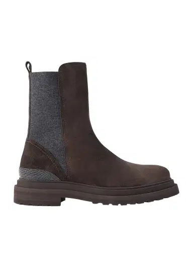 Brunello Cucinelli Bead-embellished Suede Chelsea Boots | Thumbnail 1 Brunello Cucinelli Bead-embellished Suede Chelsea Boots | Thumbnail 1