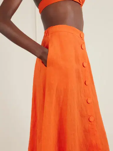 Eres Amusante Linen Midi Skirt | Thumbnail 4 Eres Amusante Linen Midi Skirt | Thumbnail 4