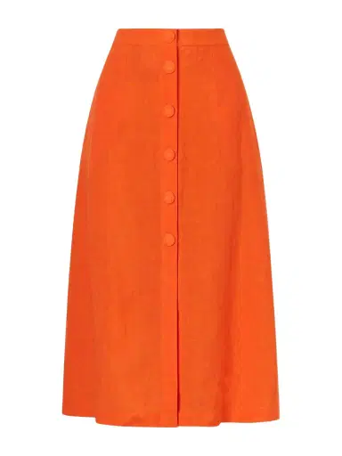 Eres Amusante Linen Midi Skirt | Thumbnail 1 Eres Amusante Linen Midi Skirt | Thumbnail 1