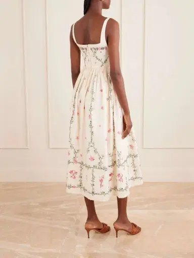 Agua by Agua Bendita Barbara Floral-printed Cotton Midi Dress | Thumbnail 3 Agua by Agua Bendita Barbara Floral-printed Cotton Midi Dress | Thumbnail 3