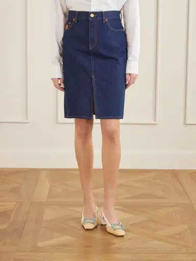 Blazé Milano Denim Midi Skirt | Thumbnail 3 Blazé Milano Denim Midi Skirt | Thumbnail 3