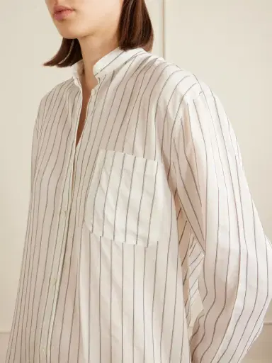 TOTEME Striped Voile Midi Dress | Thumbnail 4 TOTEME Striped Voile Midi Dress | Thumbnail 4