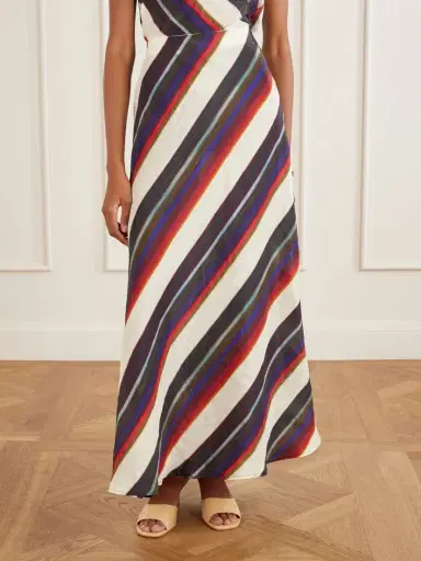 Christopher John Rogers Morris Striped Crinkle-satin Maxi Skirt | Thumbnail 3 Christopher John Rogers Morris Striped Crinkle-satin Maxi Skirt | Thumbnail 3