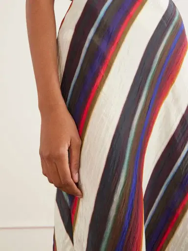Christopher John Rogers Morris Striped Crinkle-satin Maxi Skirt | Thumbnail 5 Christopher John Rogers Morris Striped Crinkle-satin Maxi Skirt | Thumbnail 5