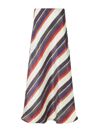 Christopher John Rogers Morris Striped Crinkle-satin Maxi Skirt | Thumbnail 1 Christopher John Rogers Morris Striped Crinkle-satin Maxi Skirt | Thumbnail 1