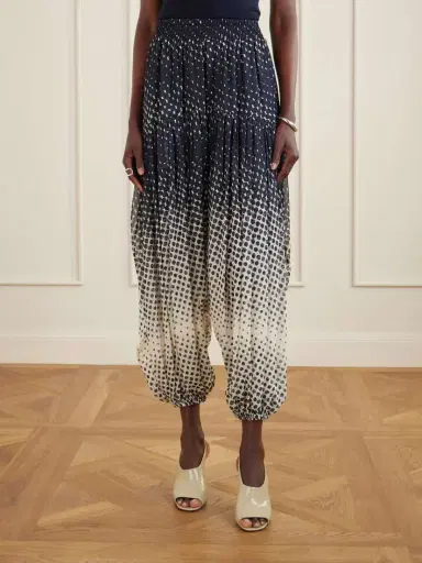 Christopher John Rogers Halftone Polka-dot Chiffon Tapered Pants | Thumbnail 3 Christopher John Rogers Halftone Polka-dot Chiffon Tapered Pants | Thumbnail 3