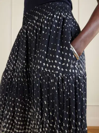 Christopher John Rogers Halftone Polka-dot Chiffon Tapered Pants | Thumbnail 5 Christopher John Rogers Halftone Polka-dot Chiffon Tapered Pants | Thumbnail 5