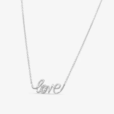 Ina Mar Ina Mar 14K White Gold Diamond Love Pendant Necklace by The Solist | Thumbnail 2 Ina Mar Ina Mar 14K White Gold Diamond Love Pendant Necklace by The Solist | Thumbnail 2