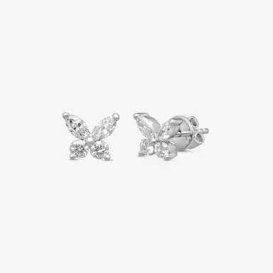 Ina Mar Ina Mar 14K White Gold Diamond Butterfly Stud Earrings by The Solist | Thumbnail 2 Ina Mar Ina Mar 14K White Gold Diamond Butterfly Stud Earrings by The Solist | Thumbnail 2