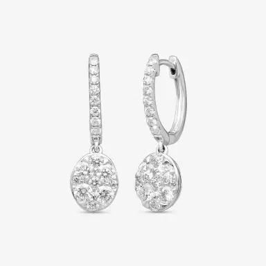 Ina Mar Ina Mar 14K White Gold Diamond Drop Earrings by The Solist | Thumbnail 2 Ina Mar Ina Mar 14K White Gold Diamond Drop Earrings by The Solist | Thumbnail 2