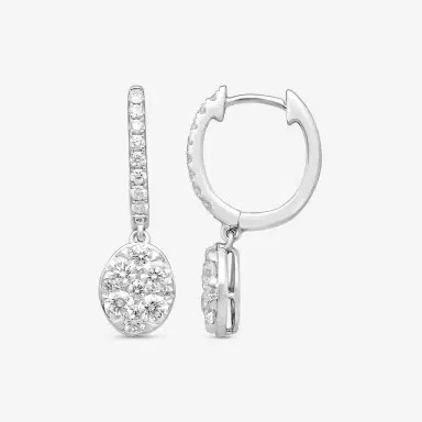 Ina Mar Ina Mar 14K White Gold Diamond Drop Earrings by The Solist | Thumbnail 3 Ina Mar Ina Mar 14K White Gold Diamond Drop Earrings by The Solist | Thumbnail 3