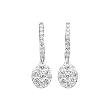 Ina Mar Ina Mar 14K White Gold Diamond Drop Earrings by The Solist | Thumbnail 1 Ina Mar Ina Mar 14K White Gold Diamond Drop Earrings by The Solist | Thumbnail 1