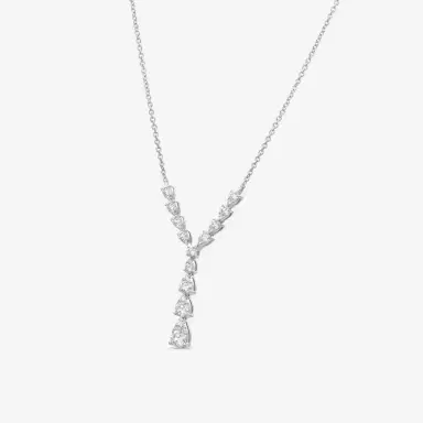 Ina Mar Ina Mar 14K White Gold 0.85 ctw Diamond Lariat Necklace by The Solist | Thumbnail 2 Ina Mar Ina Mar 14K White Gold 0.85 ctw Diamond Lariat Necklace by The Solist | Thumbnail 2