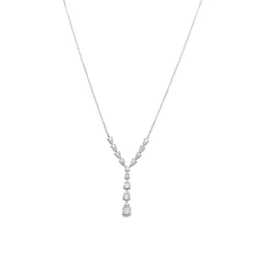 Ina Mar Ina Mar 14K White Gold 0.85 ctw Diamond Lariat Necklace by The Solist | Thumbnail 1 Ina Mar Ina Mar 14K White Gold 0.85 ctw Diamond Lariat Necklace by The Solist | Thumbnail 1
