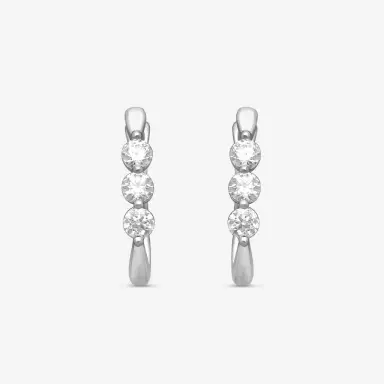 Ina Mar Ina Mar 14K White Gold Round Diamond Earrings by The Solist | Thumbnail 2 Ina Mar Ina Mar 14K White Gold Round Diamond Earrings by The Solist | Thumbnail 2