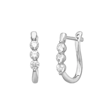 Ina Mar Ina Mar 14K White Gold Round Diamond Earrings by The Solist | Thumbnail 1 Ina Mar Ina Mar 14K White Gold Round Diamond Earrings by The Solist | Thumbnail 1