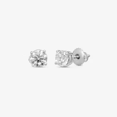 Ina Mar Ina Mar 14K White Gold 1.40 ctw Round Diamond Stud Earrings by The Solist | Thumbnail 2 Ina Mar Ina Mar 14K White Gold 1.40 ctw Round Diamond Stud Earrings by The Solist | Thumbnail 2