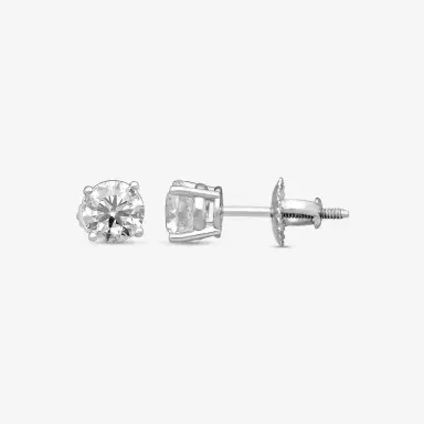 Ina Mar Ina Mar 14K White Gold 1.40 ctw Round Diamond Stud Earrings by The Solist | Thumbnail 3 Ina Mar Ina Mar 14K White Gold 1.40 ctw Round Diamond Stud Earrings by The Solist | Thumbnail 3
