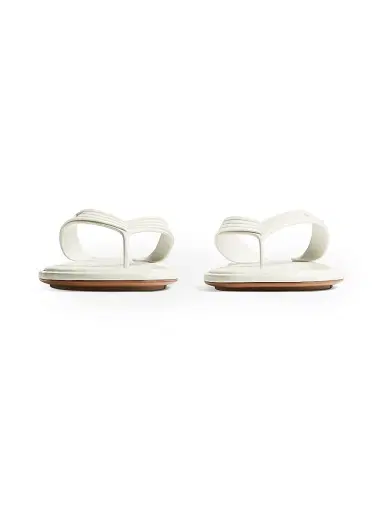 Bottega Veneta Women's Sampieri Logo Flat Sandals - Alabaster | Thumbnail 4 Bottega Veneta Women's Sampieri Logo Flat Sandals - Alabaster | Thumbnail 4