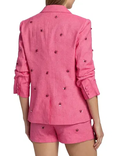 Cinq à Sept Women's Kylie Wildflower Pailette Blazer - Azalea | Thumbnail 5 Cinq à Sept Women's Kylie Wildflower Pailette Blazer - Azalea | Thumbnail 5