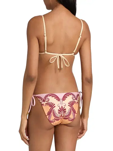 Farm Rio Women's Arabesc Soft Triangle Bikini Top - Soft Yellow | Thumbnail 4 Farm Rio Women's Arabesc Soft Triangle Bikini Top - Soft Yellow | Thumbnail 4