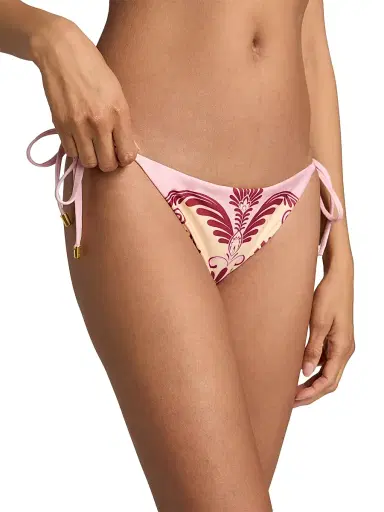 Farm Rio Women's Arabesc Tie Bikini Bottom - Soft Yellow | Thumbnail 5 Farm Rio Women's Arabesc Tie Bikini Bottom - Soft Yellow | Thumbnail 5