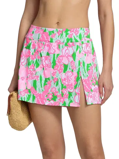 Lilly Pulitzer Women's Kellyann Floral Swim Skirt - Putting Green Hannah - Size 12 | Thumbnail 3 Lilly Pulitzer Women's Kellyann Floral Swim Skirt - Putting Green Hannah - Size 12 | Thumbnail 3
