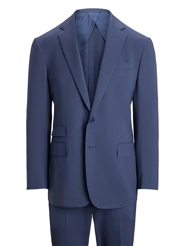 Men's Super 150s Wool 2-Piece Two-Button Suit - Buenos Aires Blue Men's Super 150s Wool 2-Piece Two-Button Suit - Buenos Aires Blue