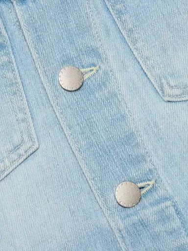 L'AGENCE Women's Janelle Denim Slim Raw Jacket - Bayridge | Thumbnail 7 L'AGENCE Women's Janelle Denim Slim Raw Jacket - Bayridge | Thumbnail 7