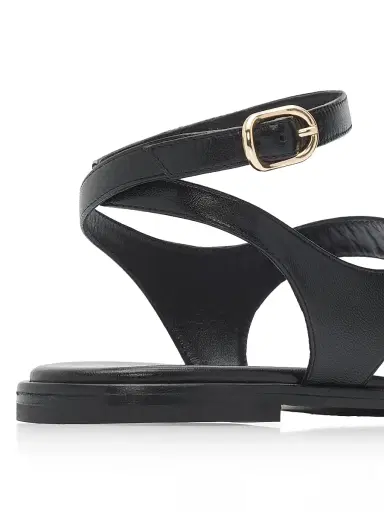 Stuart Weitzman Women's Marley Wrap-Around Leather Thong Sandals - Black - Size 9.5 | Thumbnail 3 Stuart Weitzman Women's Marley Wrap-Around Leather Thong Sandals - Black - Size 9.5 | Thumbnail 3