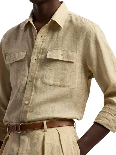 Ralph Lauren Purple Label Men's Windowpane Shirt | Thumbnail 5 Ralph Lauren Purple Label Men's Windowpane Shirt | Thumbnail 5