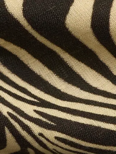 Ralph Lauren Purple Label Men's Zebra Linen Tie - Black Cream | Thumbnail 5 Ralph Lauren Purple Label Men's Zebra Linen Tie - Black Cream | Thumbnail 5