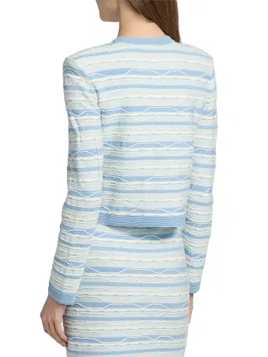 Milly Women's Skye Striped Cardigan - Blue Multi - Size XL | Thumbnail 5 Milly Women's Skye Striped Cardigan - Blue Multi - Size XL | Thumbnail 5