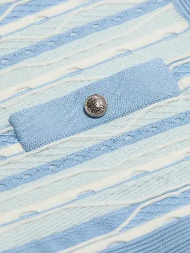 Milly Women's Skye Striped Cardigan - Blue Multi - Size XL | Thumbnail 7 Milly Women's Skye Striped Cardigan - Blue Multi - Size XL | Thumbnail 7