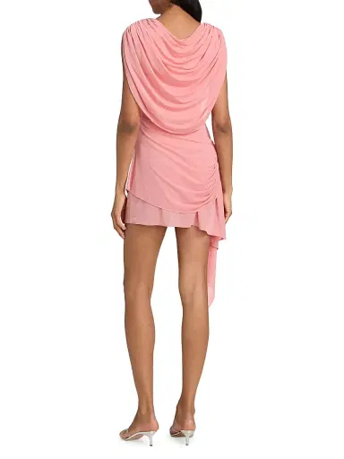 Ronny Kobo Women's Nanita Draped Minidress - Blush | Thumbnail 5 Ronny Kobo Women's Nanita Draped Minidress - Blush | Thumbnail 5