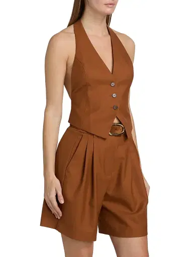 Ronny Kobo Women's Lido Wool-Blend Vest - Rust | Thumbnail 4 Ronny Kobo Women's Lido Wool-Blend Vest - Rust | Thumbnail 4