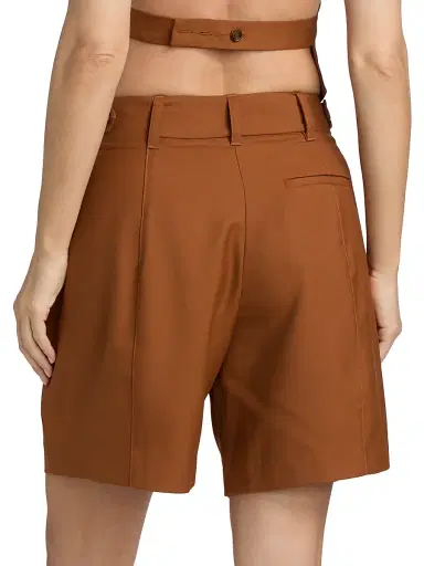 Ronny Kobo Women's Andora Wool-Blend Long Shorts - Rust | Thumbnail 5 Ronny Kobo Women's Andora Wool-Blend Long Shorts - Rust | Thumbnail 5